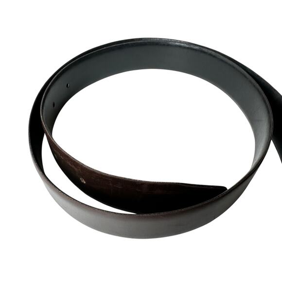 Vintage Christian Dior Leather Belt Black Brown Reversible Men's Size 36 - Picture 8 of 11